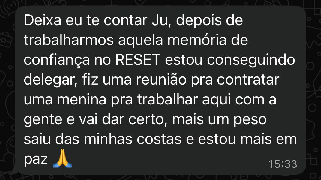 Depoimento: destravou a confiança e contratou