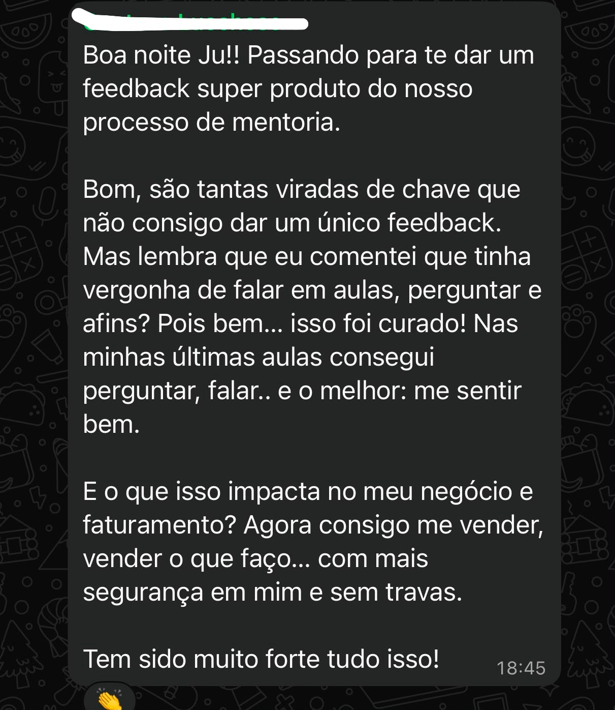 Depoimento: vergonha de falar, hoje se vende com segurança